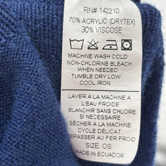 MERSEA Deep Water Blue Catalina Crewneck Pullover Sweater - Picture 10 of 10